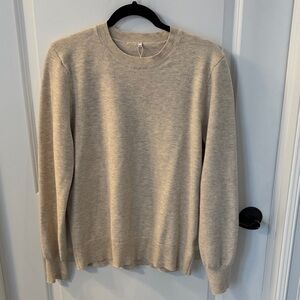 Classic Crewneck Sweater in Light Beige
